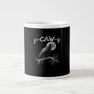 Kraai F-Caw-F Grappige Vogel Retro Klassieker Grote Koffiekop