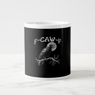 Kraai F-Caw-F Grappige Vogel Retro Klassieker Grote Koffiekop