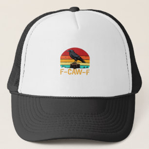Kraai, F-Caw-F Grappige Vogel Retro Klassieker Trucker Pet