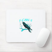 Kraai F-Caw-F Grappige Vogel Retro Muismat (Met muis)