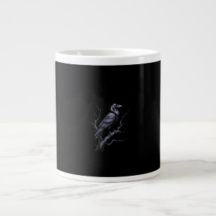 Kraai F-Caw-F Grappige Vogel Zegt Humor Meme Grote Koffiekop