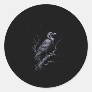 Kraai F-Caw-F Grappige Vogel Zegt Humor Meme Ronde Sticker
