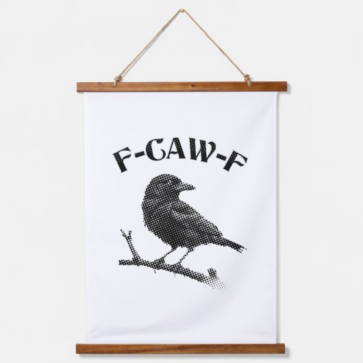 Kraai F-CAW-F Halloween Hangend Wandkleed (Voorkant)