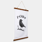 Kraai F-CAW-F Halloween Hangend Wandkleed (Gebogen)