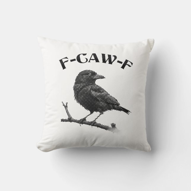 Kraai F-CAW-F Halloween Kussen (Voorkant)
