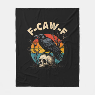 Kraai F-Caw-F Raaf Vogel Humor Meme Grappig Fleece Deken