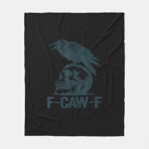 Kraai F-Caw-F Retro Kraai Liefhebber Grappig Fleece Deken