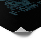 Kraai F-Caw-F Retro Kraai Liefhebber Grappig Poster (Hoek)