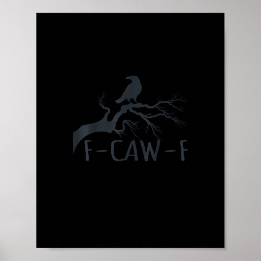 Kraai F-Caw-F Retro Kraai Poster (Voorkant)