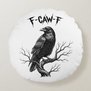 Kraai - F-Caw-F Rond Kussen