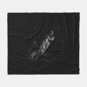 Kraai, F-Caw-F Vogel Retro Klassieker Fleece Deken (Voorkant (Horizontaal))