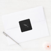 Kraai, F-Caw-F Vogel Retro Klassieker Vierkante Sticker (Envelop)