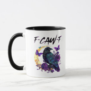 Kraai F Krass F Grappige Vogel Maan Gotisch Ontwer Mok