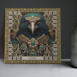 Kraai Gedistilleerd Dier Gepersonaliseerd Naam Vel Tegeltje