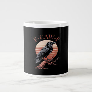 Kraai Gotische Grappige F-Caw-F Humor Klassieke St Grote Koffiekop