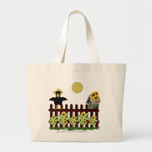 kraai grote tote bag (Voorkant)