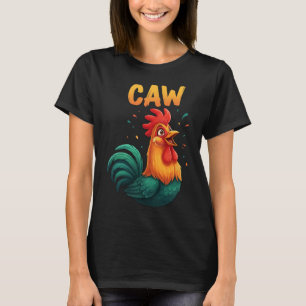 Kraai Haan Kip Boerderij Dier Grappig Rnyard Liefh T-shirt