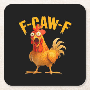 Kraai Humor F-Caw-F Gothisch Grappig Retro Cool Kartonnen Onderzetters