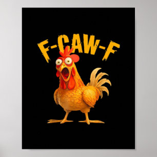 Kraai Humor F-Caw-F Gotische Grappige Retro Koel Poster