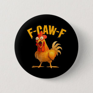 Kraai Humor F-Caw-F Gotische Grappige Retro Koel Ronde Button 5,7 Cm