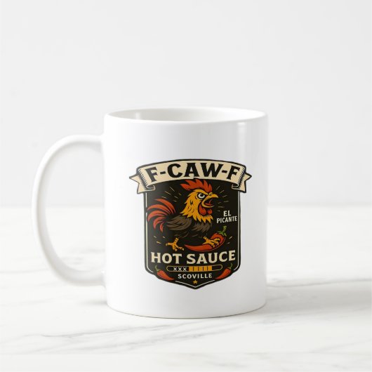Kraai Humor Grappig Gothic F-Caw-F Koffiemok (Links)