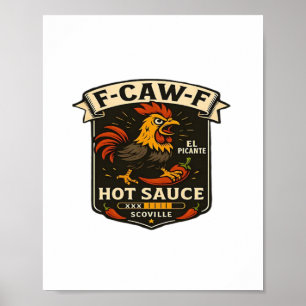 Kraai Humor Grappig Gotisch F-Caw-F Poster