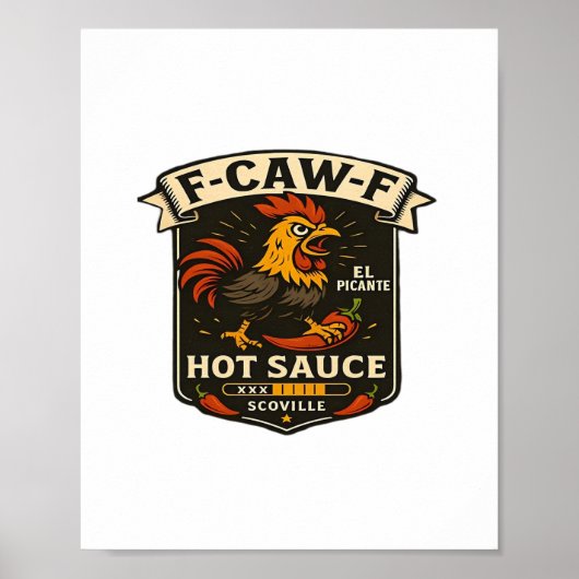 Kraai Humor Grappig Gotisch F-Caw-F Poster (Voorkant)
