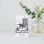 Kraai in  badkuip profielkaart visitekaartje (Staand voorkant)