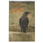 Kraai in een gotische lichte kalender (Jan 2027)