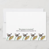 Kraai in nest met pompoenen herfst huis verwarming aankondiging (Achterkant)