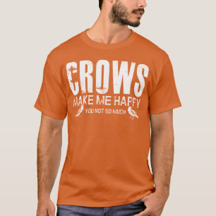 Kraai Joke Raven Vogelkraaien Ornitholoog retro T-shirt