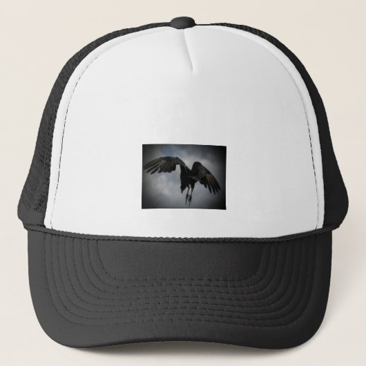 Kraai komt naar beneden. Let op! Trucker Pet (Voorkant)