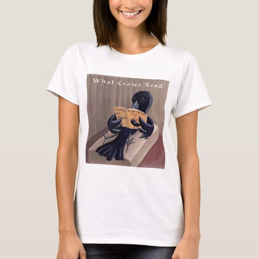 Kraai Leest De Raaf Grappig T-shirt (Voorkant)