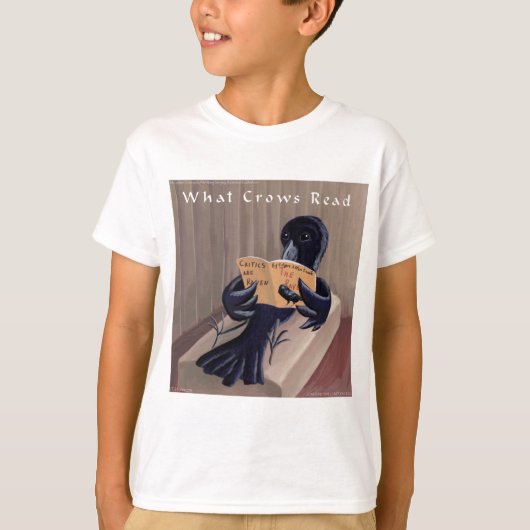 Kraai leest De Raaf grappig T-shirt (Voorkant)