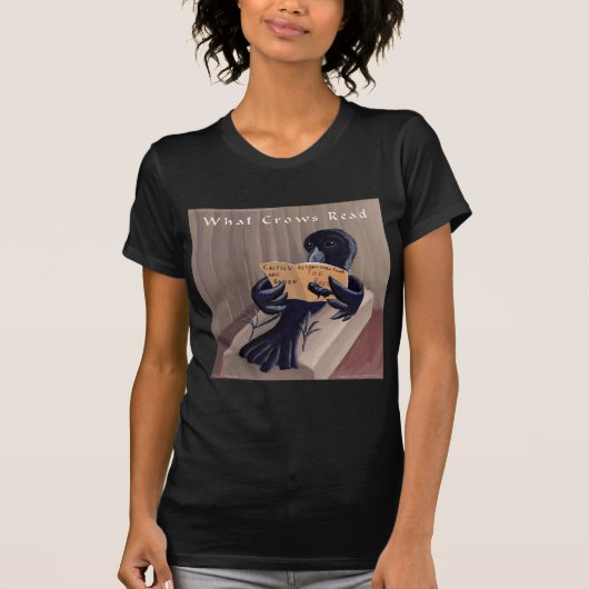 Kraai leest De Raaf grappig T-shirt (Voorkant)