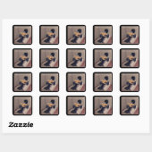 Kraai leest De Raaf Grappig Vierkante Sticker (Vel)