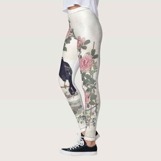 kraai met bloemen leggings (Links)