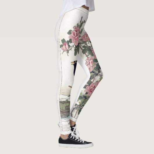 kraai met bloemen leggings (Rechts)
