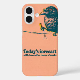 Kraai Met Frites op Draad Zeefdruk Hoesje