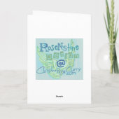 Kraai op een blauw Roos, Wenskaart Kaart (Achterkant)