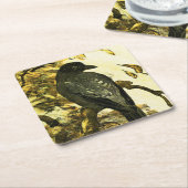  kraai op een tak Theo van Hoytema Kartonnen Onderzetters (Schuin)