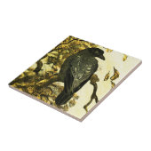 kraai op een tak Theo van Hoytema Tegeltje (Zijkant)