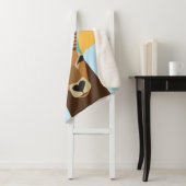 Kraai op hertenkop sherpa deken (In situ)