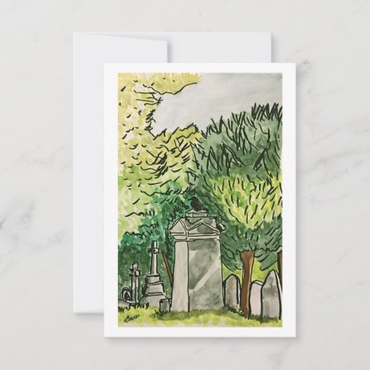 Kraai op het kerkhof, Art Print Kaart (Voorkant)