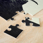 Kraai op kale wintertakken legpuzzel (Zijkant)