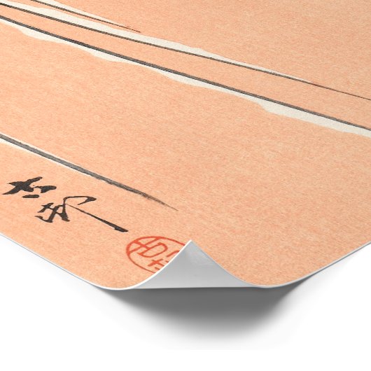 Kraai op Snowy Branch van Ohara Koson (1900-1930) Poster (Hoek)