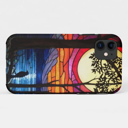 Kraai op tak Case-Mate iPhone case (Achterkant (horizontaal))