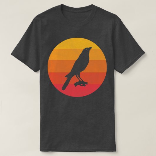 Kraai op vertakking t-shirt (Design voorkant)