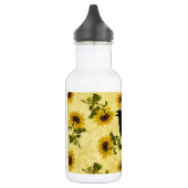 Kraai op zonnebloemen waterfles  (Links)