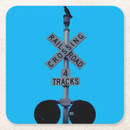 Kraai Overstekbewaker  Kartonnen Onderzetters